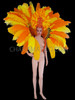 Classic Canary Yellow And Orange Headdress And Collar Set Backpack