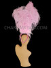 Pale Pink Feathers Standing Shimmering Ostrich Headdress