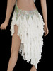 White Ruffled Latin Dance Diva Dress With Silver Crystals