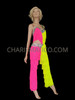 Dancing With The Star Latin Salsa Yellow And Pink Fringe Pants