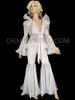 White Sexy 70S Funky Dancing Disco Abba Top Bell Pants
