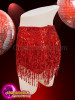 Great-Looking Sequined Red Shorts With Sequin Fringe