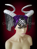 Maleficent Horned Silver Black And Purple Headdress