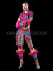 Multi-Colored Carnival Costume Dress With Captivating Sequin Work
