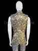 Silver Glam With Side Cutout  Mens Vest