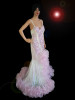 Pearl Pink Drag Queen Sequin Glittery Organza Gown