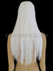 White Beaded Fringe  Drag Queen Cher-Inspired Wig