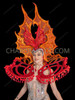 Red And Orange Fire Lava Drag Queen Headdress And Backpack