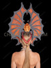 Red And Orange Fire Lava Drag Queen Headdress And Backpack