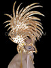 Golden Punk Spiky Drag Queen Mohawk Head Dress