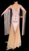 Valentine Pastel Pink Pageant Diva Gown Bodysuit With Arm Tassels Us0-Us6