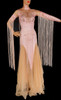 Valentine Pastel Pink Pageant Diva Gown Bodysuit With Arm Tassels Us0-Us6