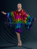 Rainbow Gay Pride LGBT Sequin Dress with Wing Shaped Arms