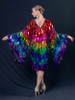 Rainbow Gay Pride LGBT Sequin Dress with Wing Shaped Arms