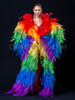 Rainbow Gay Pride LGBT Leaf-Inspired Ruffle Organza Coat
