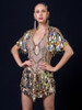 Gold dance Sequin halter Dress with Matching Sequin Borelo