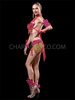 Fuchsia Rio Samba Bra, Belt, Bracelet, and Anklet Set