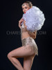 Extravagant White Ruffle Organza boa Shrug