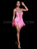 Pink Sequin and Fringe Latin Dance Dress