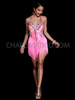 Pink Sequin and Fringe Latin Dance Dress