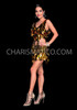 Gold Teardrop Sequin Bachata Salsa Dance Dress