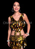 Gold Teardrop Sequin Bachata Salsa Dance Dress