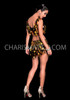 Gold Teardrop Sequin Bachata Salsa Dance Dress