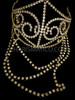 Chain Rhinestone Cover Swirl Sliver Gallant Drag Queen Mouth Mask