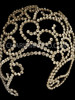 Rhinestone Encrust Crystal Hair Cap Style Drag Queen Eye Hole Mask