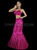 Fuchsia Mermaid Costume With Flared Skirt And Sexy Shell Bra