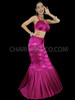 Fuchsia Mermaid Costume With Flared Skirt And Sexy Shell Bra