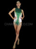 Dazzling Sequin Showtime Leotard with Beaded Fringe Embellishments