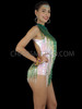 Dazzling Sequin Showtime Leotard with Beaded Fringe Embellishments
