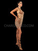 Intricate Golden Crystallized Body Chain Dress