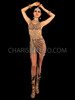 Intricate Golden Crystallized Body Chain Dress