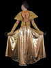 Caped Corset Top with Matching Metallic Hot Pants  Sequined Gold  Paso Doble Costume With Gauntlet Bracelets