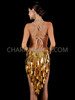 Brilliant Gold Sequin Dance Dress With Mirror Tile Accents