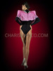 Gorgeous Black Long Sleeve Leotard With Fringe Vest and Crystallized Accents