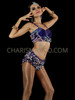 Pretty in Purple Jumbo 3D Round Sequin Bra and Shorts Set