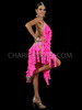 Pink Crystallized Diva Latin Ruffled Dance Dress