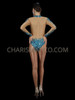 Nude Illusion Brilliant Blue Sequin Accented Dance Bodystocking