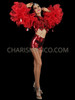 Ruffled Organza Valentine Red Sequin Drag Jacket