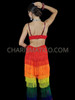 Fabulous Rainbow LGBT Pride  Latin Salsa Dance Fringe Pants