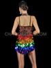 Stunning LGBT Pride Rainbow Sequin Dance Dress