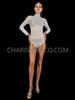 Crystallized White Translucent Long Sleeve Leotard Bodystocking