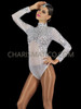 Crystallized White Translucent Long Sleeve Leotard Bodystocking