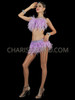Lavender 'Lala La Fleur' Burlesque Feather Bra and Skirt Set