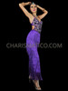 Perfectly Purple Latin and Salsa Dance Fringe Pants With Embellished Top