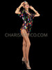 Colorful Teardrop Shaped Sequin Leotard With Short Sleeves