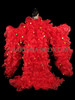 Red Oversized Marvelous 'Bat' Wing Drag Queen Organza Coat